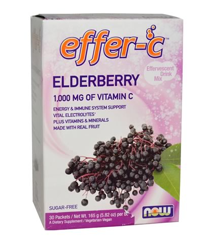 Effer-C Elderberry, Now Foods 30 Packets - Click Image to Close