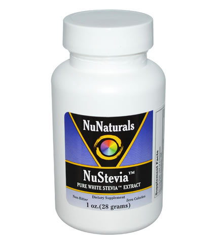 Pure White Stevia Extract, NuNaturals (28g) - Click Image to Close