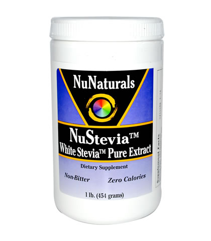 White Stevia Pure Extract, NuNaturals (454g) - Click Image to Close
