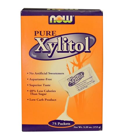Pure Xylitol, Now Foods 75 Packets - Click Image to Close