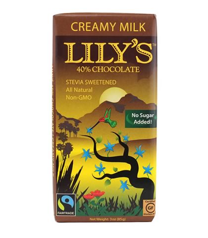 Creamy Milk Chocolate Bar with Stevia, Lily's (85g) - Click Image to Close