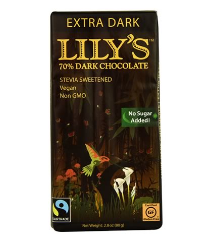 Dark Chocolate Extra Dark Bar with Stevia, Lily's (80g) - Click Image to Close