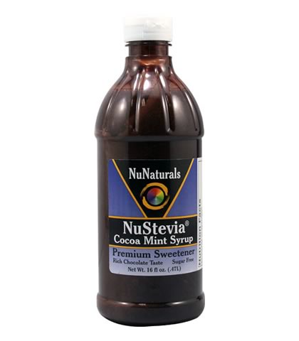 Cocoa Mint Syrup with Stevia, NuNaturals (470ml) - Click Image to Close