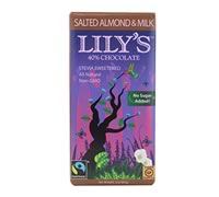 Milk Chocolate Salted Almond Bar with Stevia, Lily's (85g)